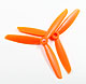 Click for the details of 3-blade 5 x 45 Propeller Set (one CW, one CCW) - Orange.