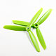 Click for the details of 3-blade 5 x 45 Propeller Set (one CW, one CCW) - Green.