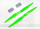 Click for the details of GF 10x5 Nylon Propeller Set (one CW, one CCW) - Green.