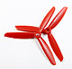 Click for the details of 3-blade 8 x 45 Propeller Set (one CW, one CCW) - Red.